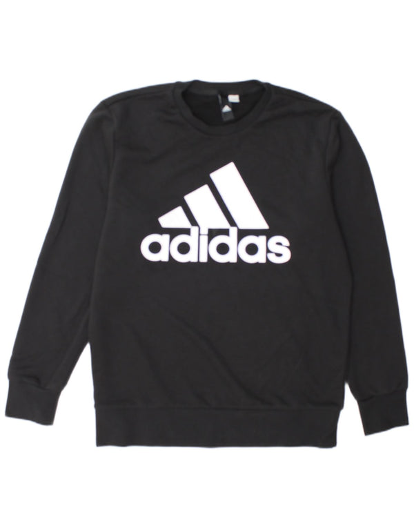 Adidas Mens Graphic Moletom Jumper Grande Preto