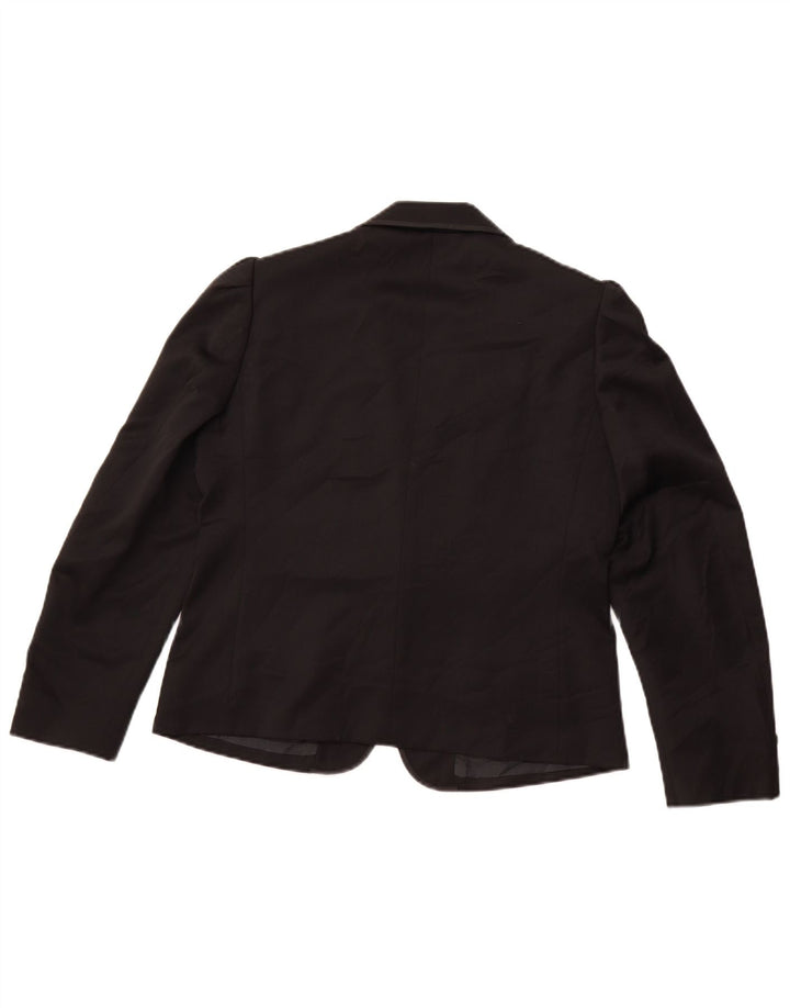 Jaqueta blazer feminina VINTAGE com 1 botão IT 42 lã preta média