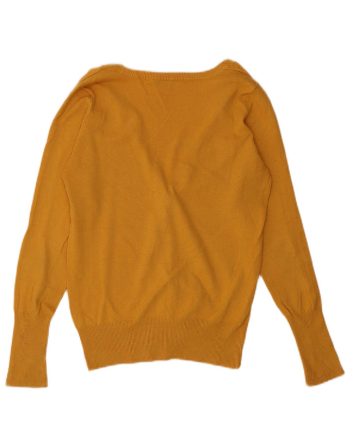 Suéter cardigã feminino Zara Reino Unido 10 pequeno amarelo
