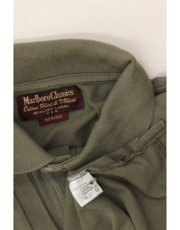 Camisa polo masculina Marlboro Classics algodão cáqui médio