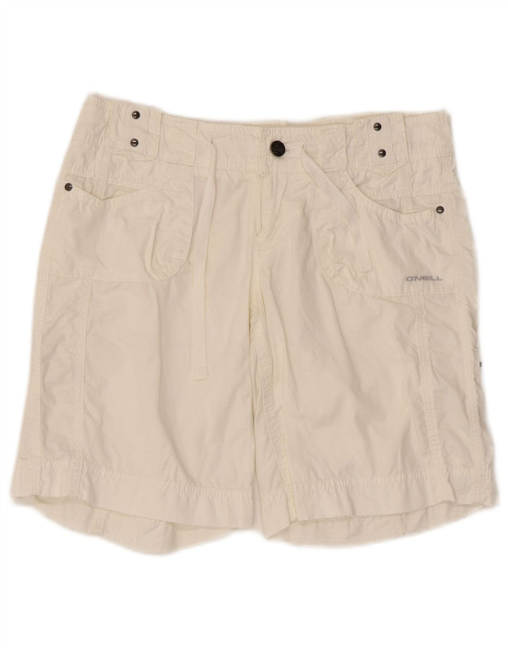 Shorts casual feminino O'Neill W26 pequeno algodão branco