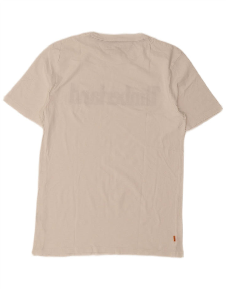 Camiseta masculina Timberland Regular Fit Graphic Top Pequeno Algodão Branco
