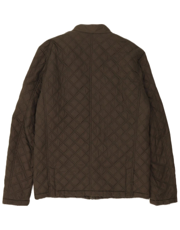 Jaqueta acolchoada masculina Superdry UK 38 poliéster cáqui médio