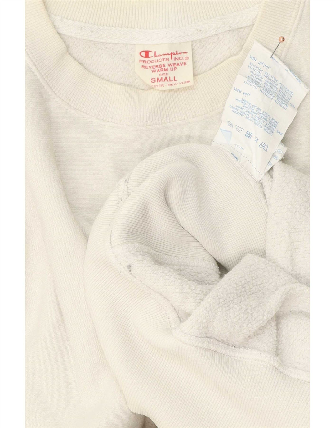 Moletom masculino Champion Reverse Weave pequeno algodão branco