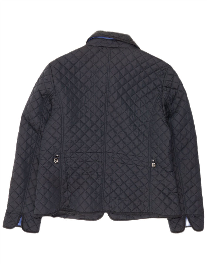 Jaqueta acolchoada feminina Hobbs UK 14 grande azul marinho poliamida