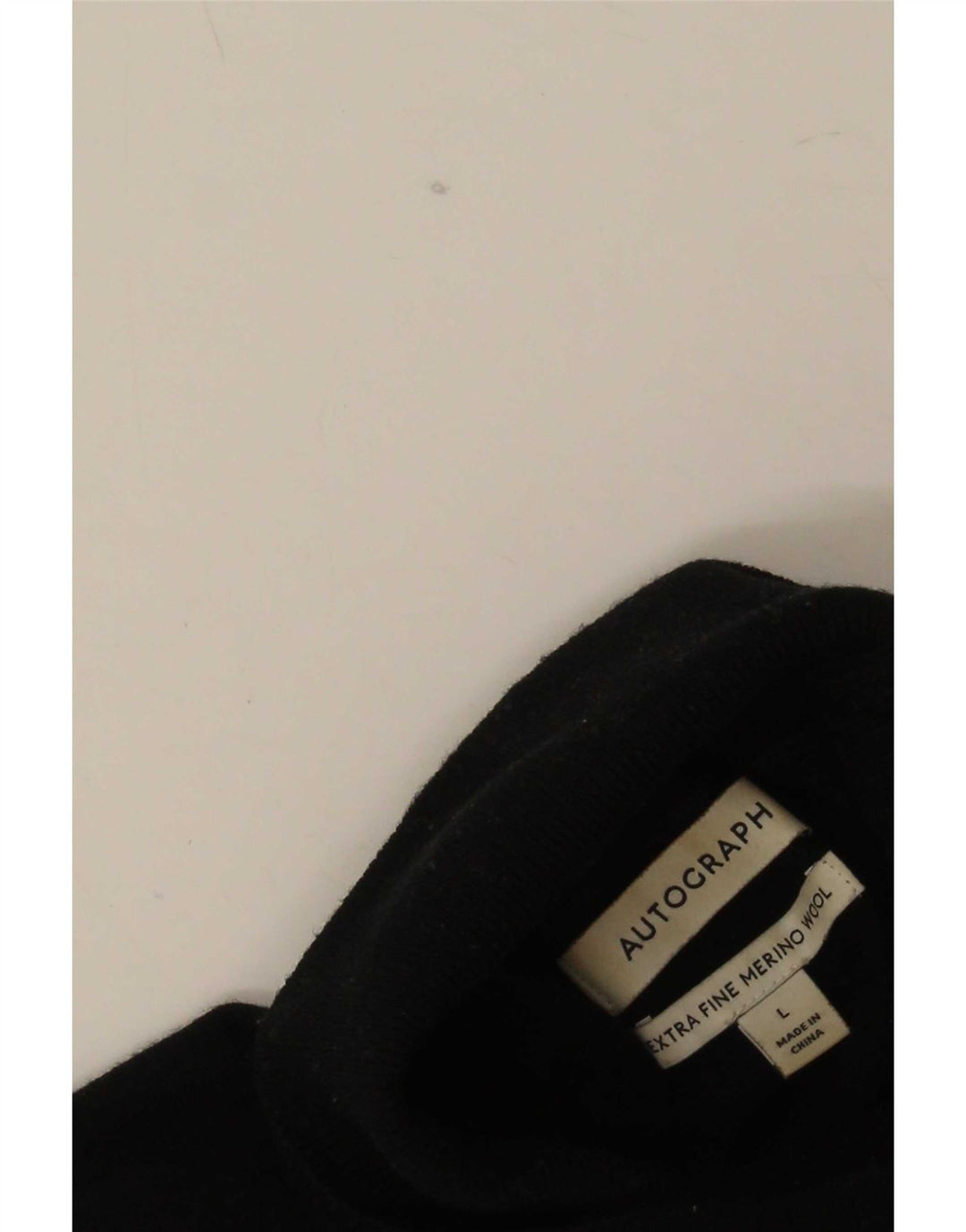 Suéter masculino Marks & Spencer Autograph com gola redonda grande preto