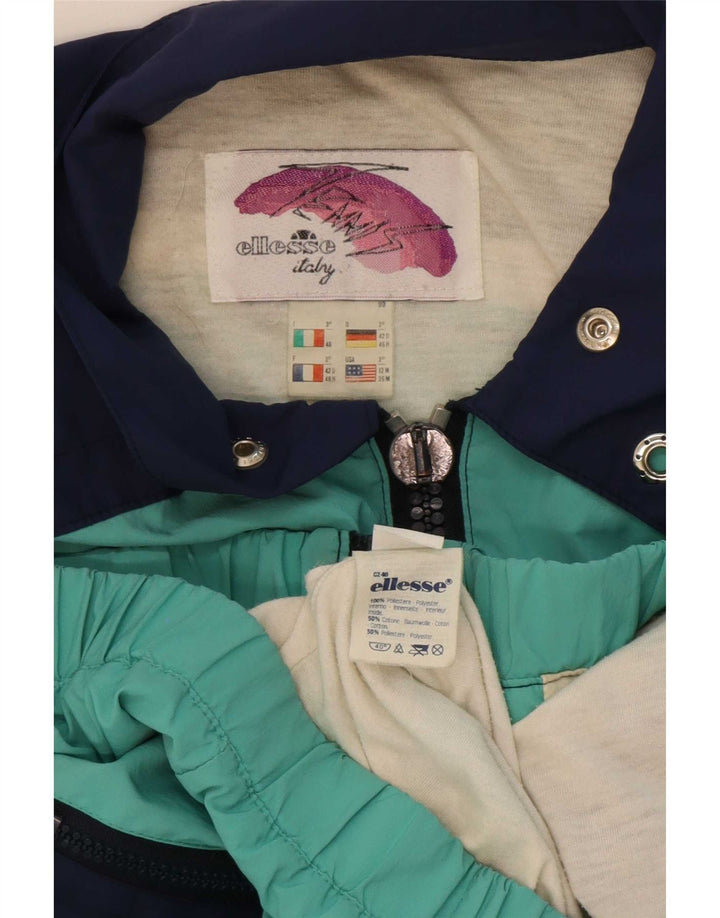 Jaqueta feminina de tênis Ellesse IT 46 grande turquesa retrô