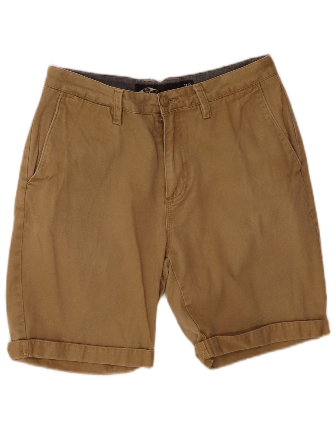 VANS Mens Chino Shorts W30 Médio Algodão Marrom