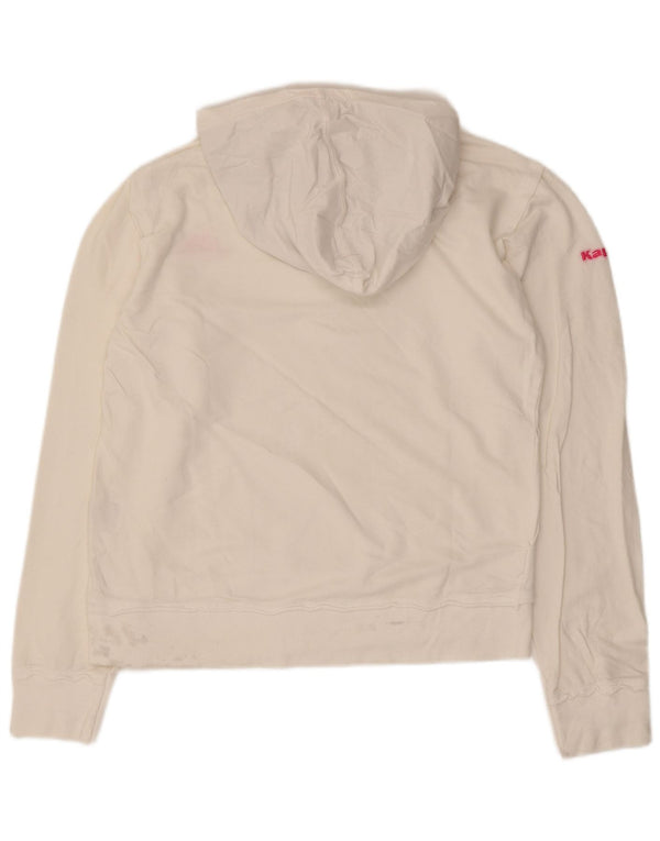 Jumper com capuz feminino KAPPA UK 16 grande algodão branco