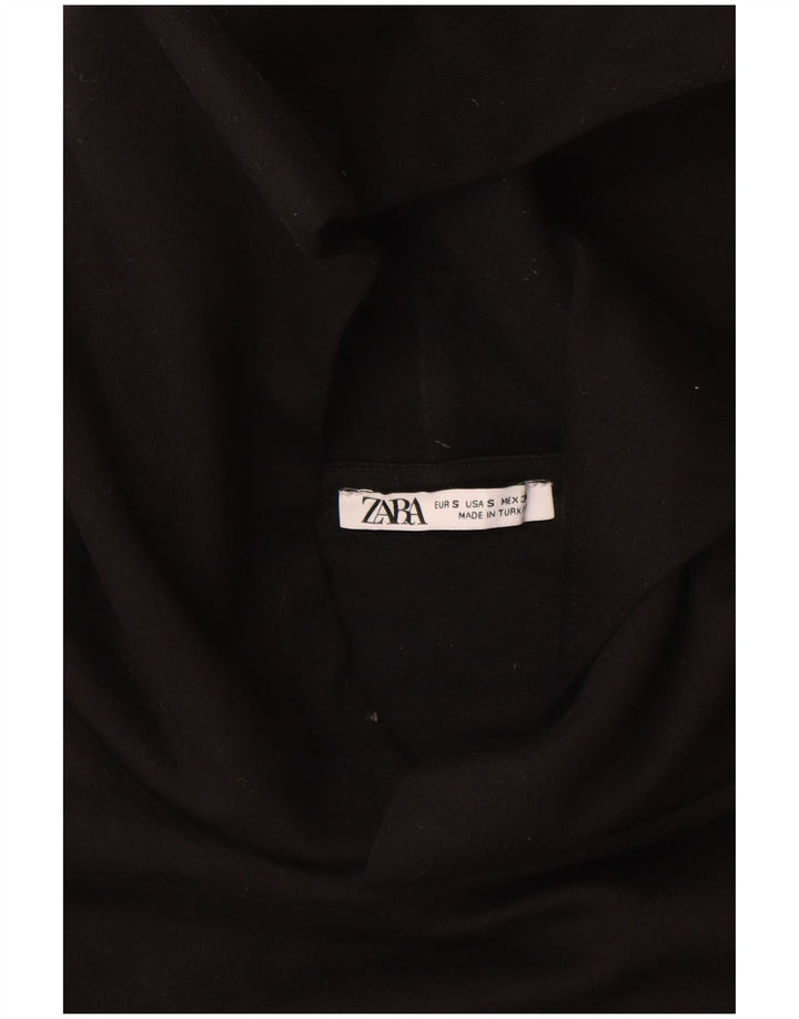 Zara moletom com capuz masculino pequeno algodão preto
