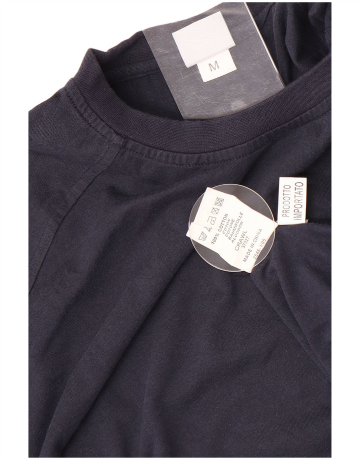 Arena Camiseta masculina gráfica Top médio algodão azul marinho