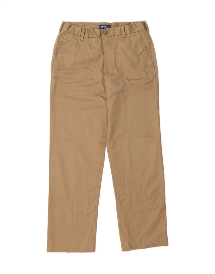 IZOD Mens Straight Chino Trousers W32 L34 Beige Cotton Vintage Izod and Second-Hand Izod from Messina Hembry 