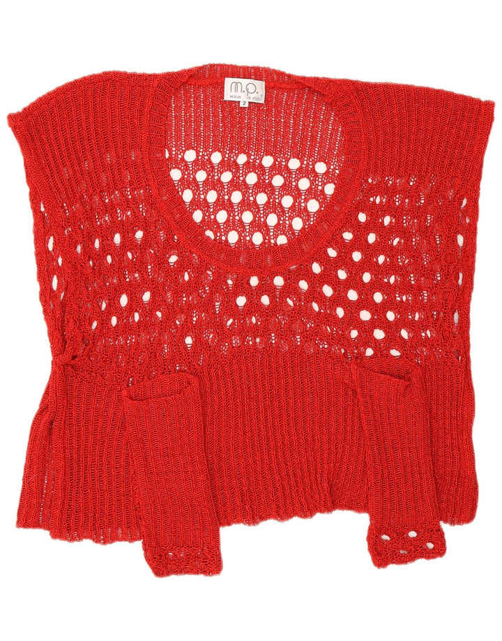 Top colheita oversized feminino vintage UK 2 2XS vermelho