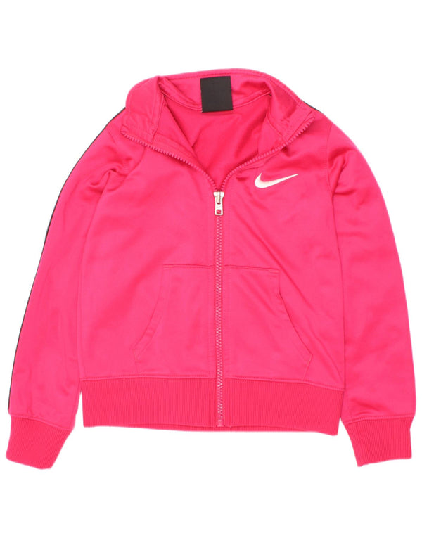 Jaqueta Nike Girls Tracksuit Top 3-4 Anos XS Rosa Colourblock Poliéster