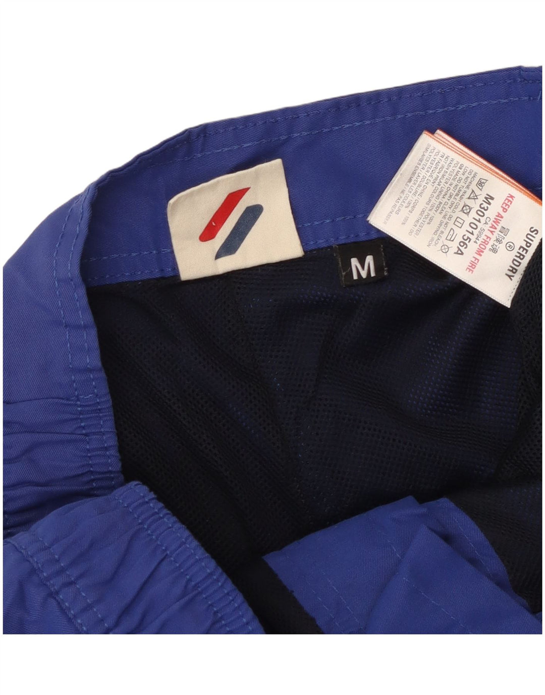 Calções de banho masculinos Superdry Graphic azul médio poliéster