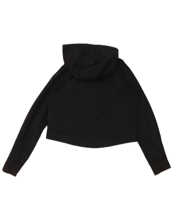Suéter Nike feminino com capuz e zíper oversized UK 6 XS algodão preto