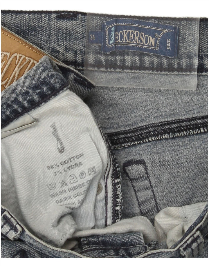 Jeans retos masculinos Jeckerson W34 L33 algodão azul