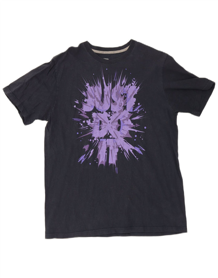 Camiseta Nike masculina regular fit gráfica top grande de algodão preto