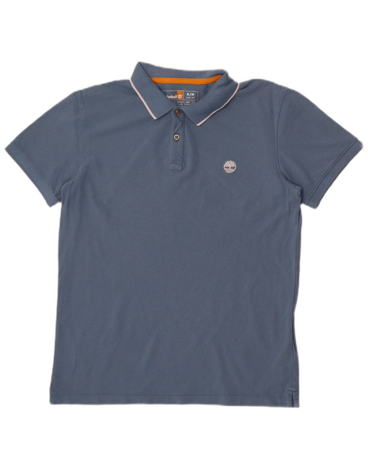 Camisa polo masculina Timberland Slim Fit médio azul algodão