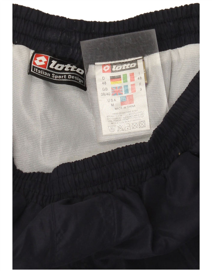 LOTTO Mens Sport Shorts UK 38/40 Poliéster Azul Marinho Médio