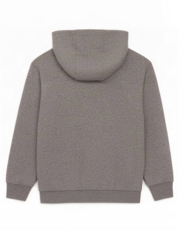 Adidas Boys Hoodie Jumper 6-7 Years Grey Flecked Cotton