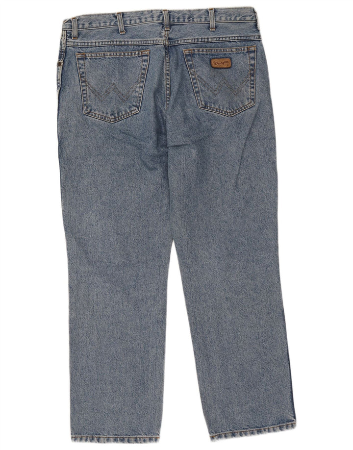 Wrangler Masculino Texas Straight Jeans W36 L30 Azul Algodão