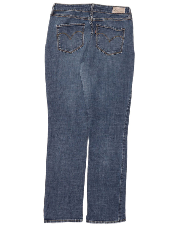 Jeans feminino Levi's Bold Curve Mid Rise Straight EUA 10 Grande W30 L30 Azul