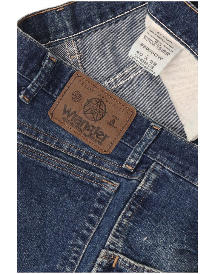 Wrangler Calça jeans masculina cortada W40 L24 algodão azul