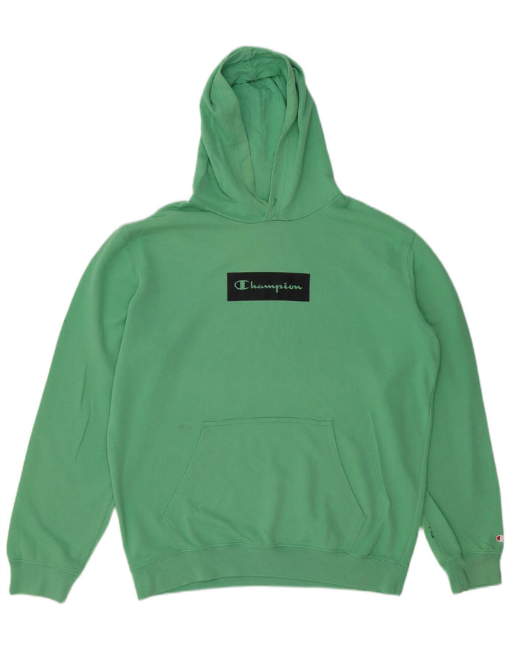 CHAMPION Suéter com capuz gráfico masculino XL verde
