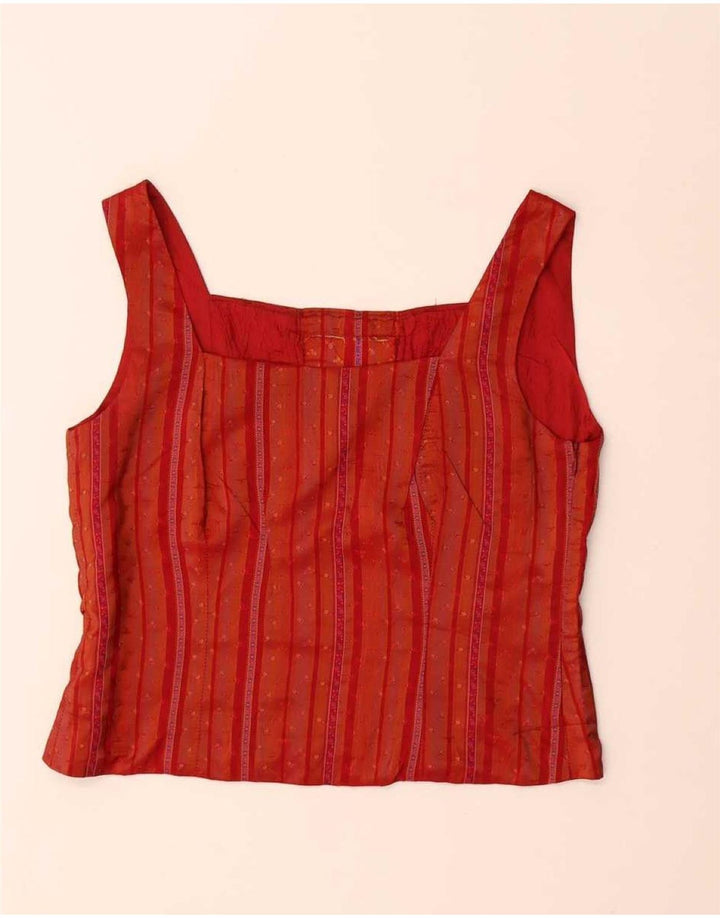 Conjunto feminino de 3 peças da Fox EU 36 pequeno W30 acetato floral vermelho moderno