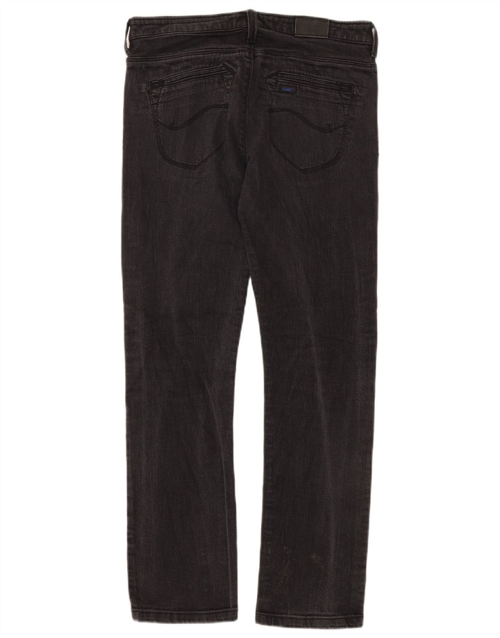 Jeans retos femininos Lee W29 L30 algodão preto