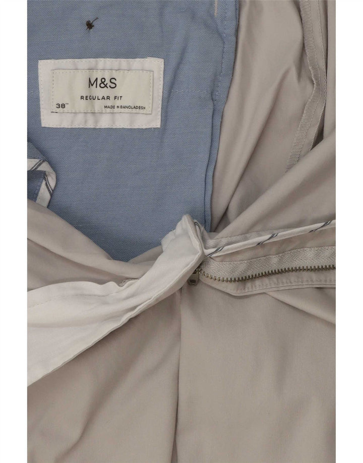 Calça Chino Masculina Marks & Spencer Regular Fit W38 L29 Algodão Cinza