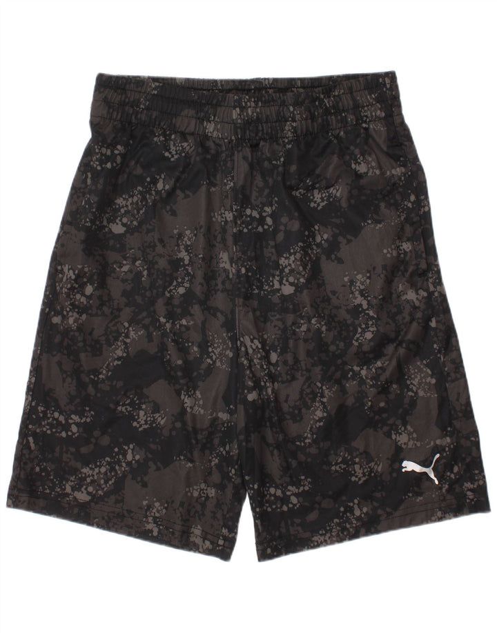 Shorts esportivos Puma Boys 10-11 anos cinza médio camuflado poliéster