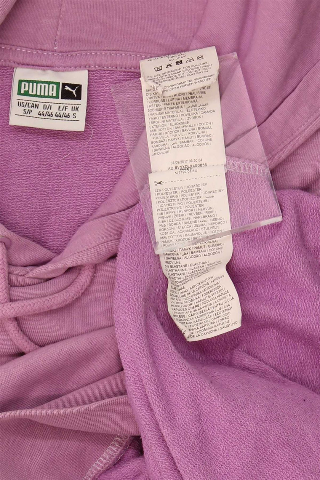 PUMA masculino solto ajuste gráfico moletom com capuz pequeno algodão roxo