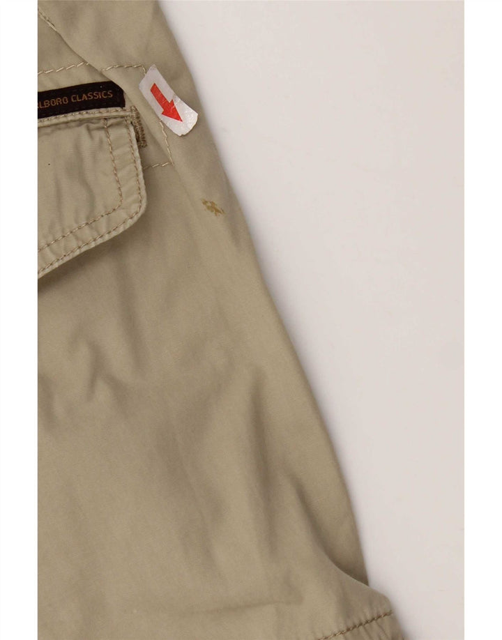 Shorts cargo masculino Marlboro Classics W34 grande algodão cáqui