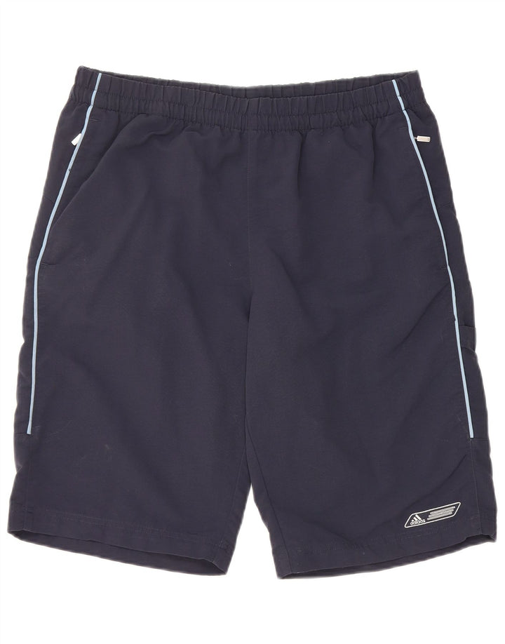 Shorts esportivos masculinos Adidas pequenos poliamida azul marinho