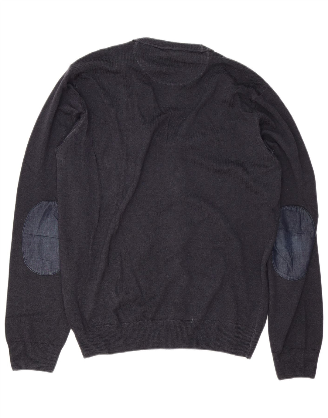 Suéter cardigã masculino Trussardi Jeans lã azul marinho médio