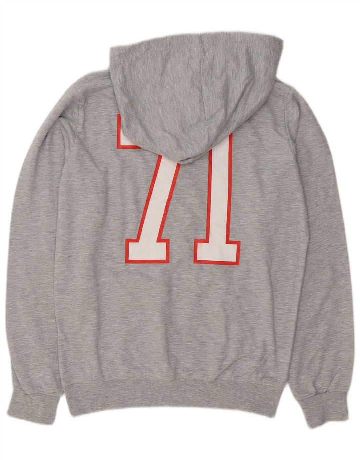 Jumper com capuz gráfico masculino Starter algodão cinza médio