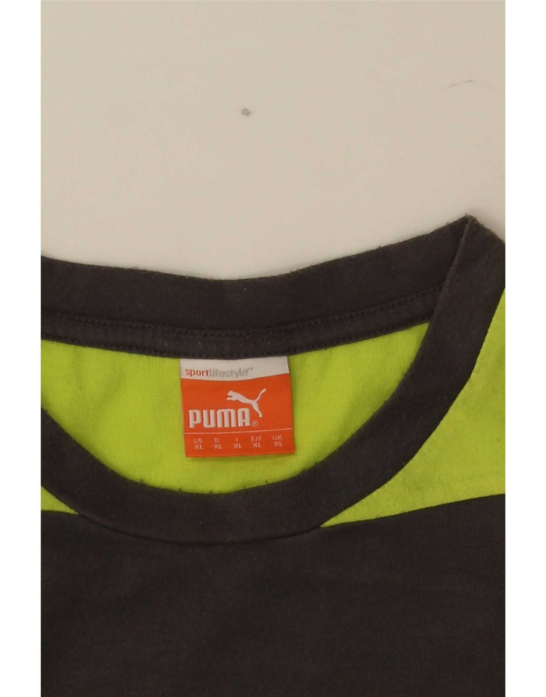 Camiseta masculina Puma Top XL cinza colorblock
