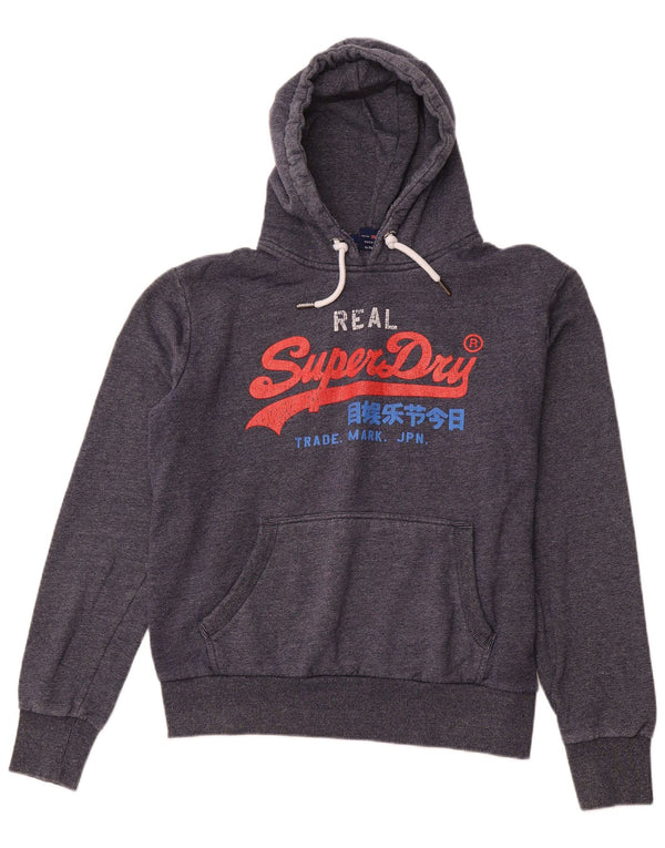 SUPERDRY moletom com capuz gráfico masculino 2XL algodão cinza