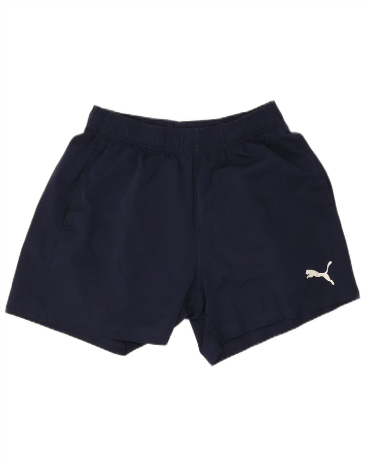 Shorts esportivos masculinos Puma grandes poliéster azul marinho