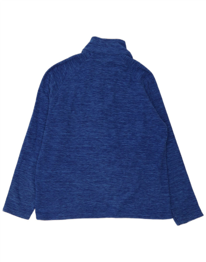 Suéter de lã masculino Mountain Warehouse com zíper e gola média azul marinho salpicado