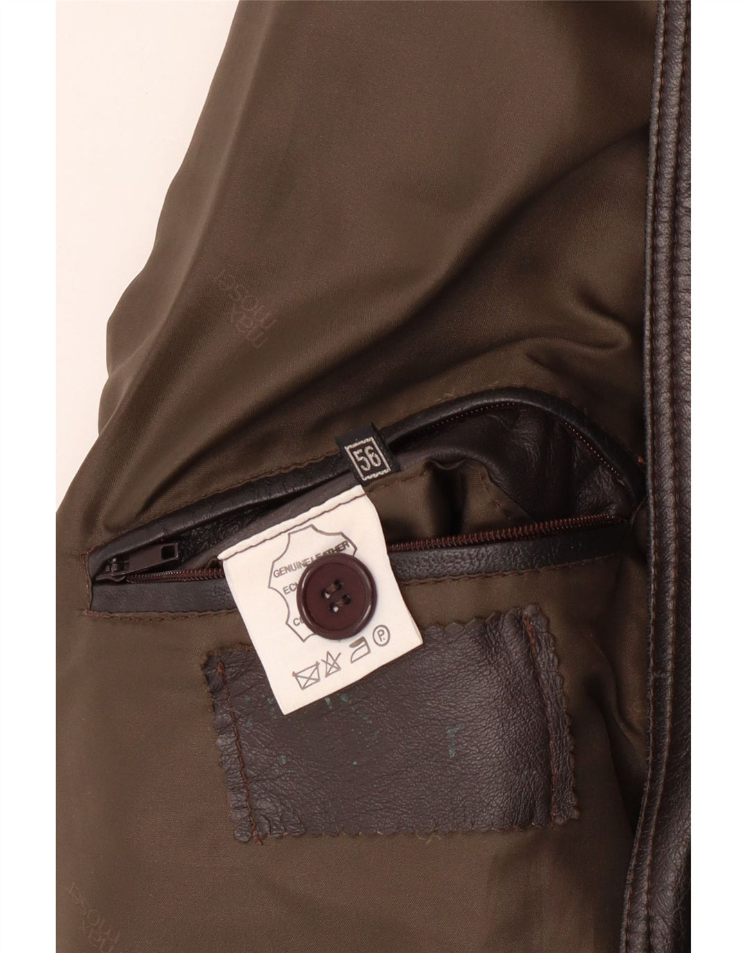 Casaco de couro masculino MAX MOSER IT 56 3XL couro marrom