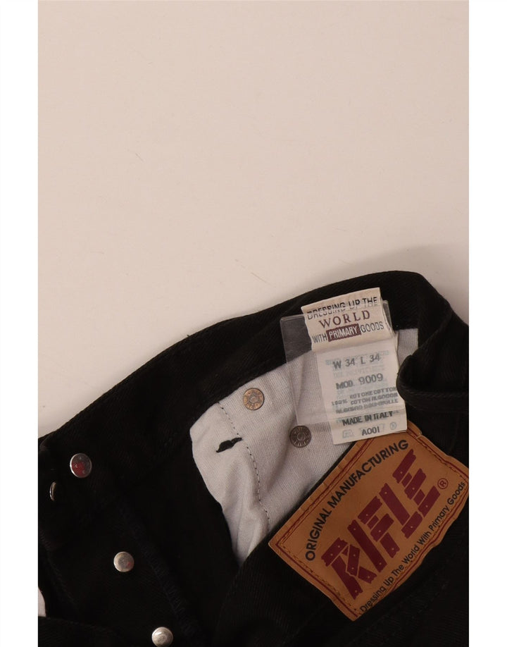 Rifle Masculino Jeans Reto W34 L29 Algodão Preto