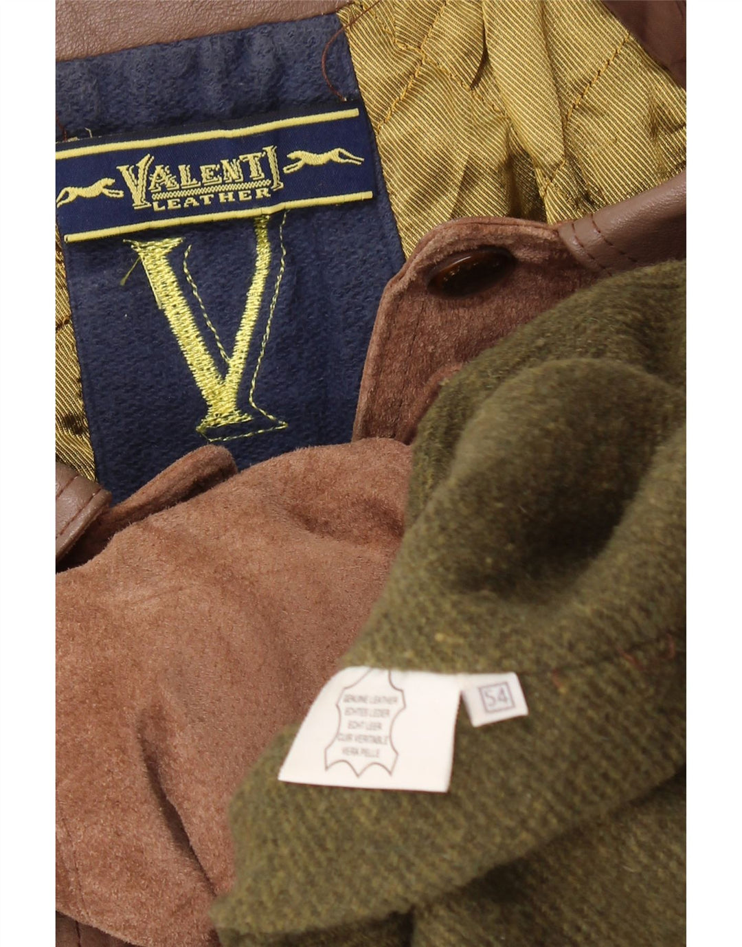 Jaqueta masculina de camurça VALENT EU 54 2XL couro marrom