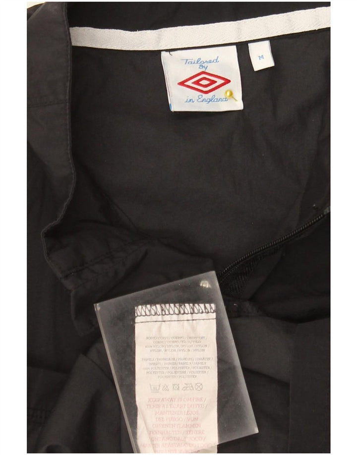 Jaqueta de chuva feminina Umbro Graphic UK 14 médio preto nylon