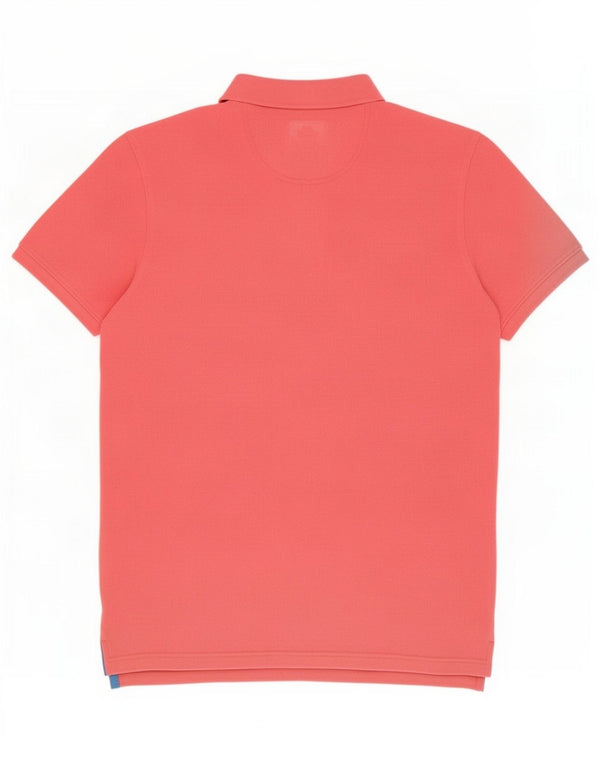 Camisa polo masculina Crew Clothing algodão rosa médio