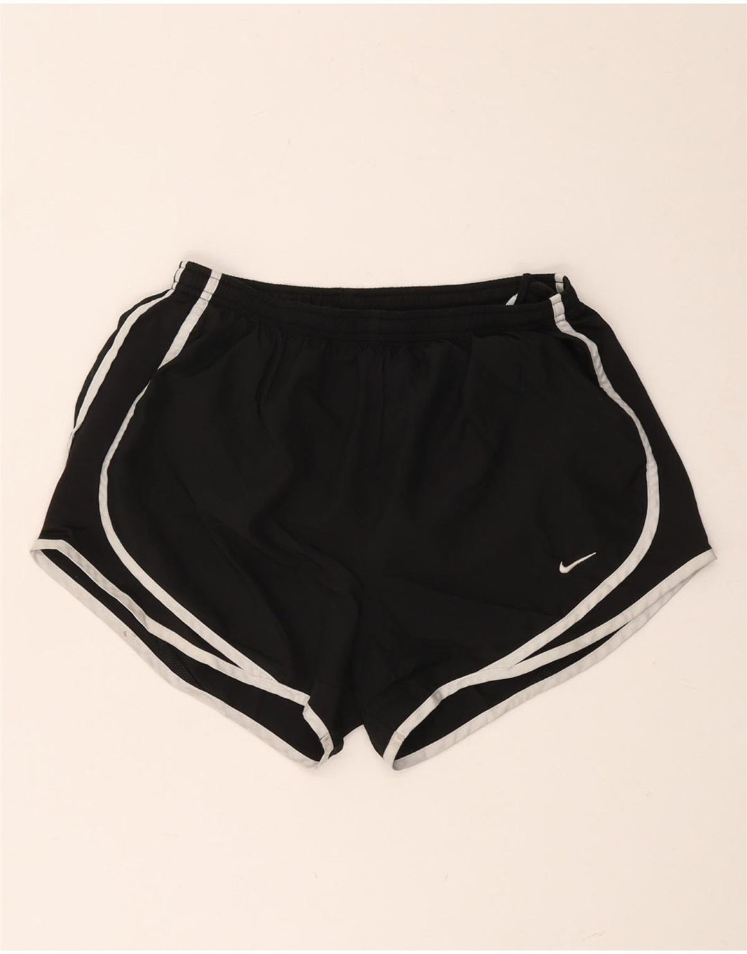 Shorts esportivos femininos NIKE Dri Fit UK 14 médio preto poliéster
