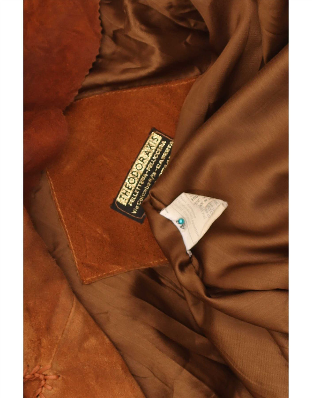 Sobretudo de camurça vintage feminino EU 44 XL couro bege