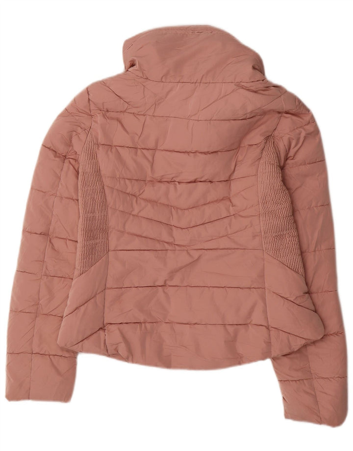 Jaqueta acolchoada feminina Zara UK 14 rosa médio